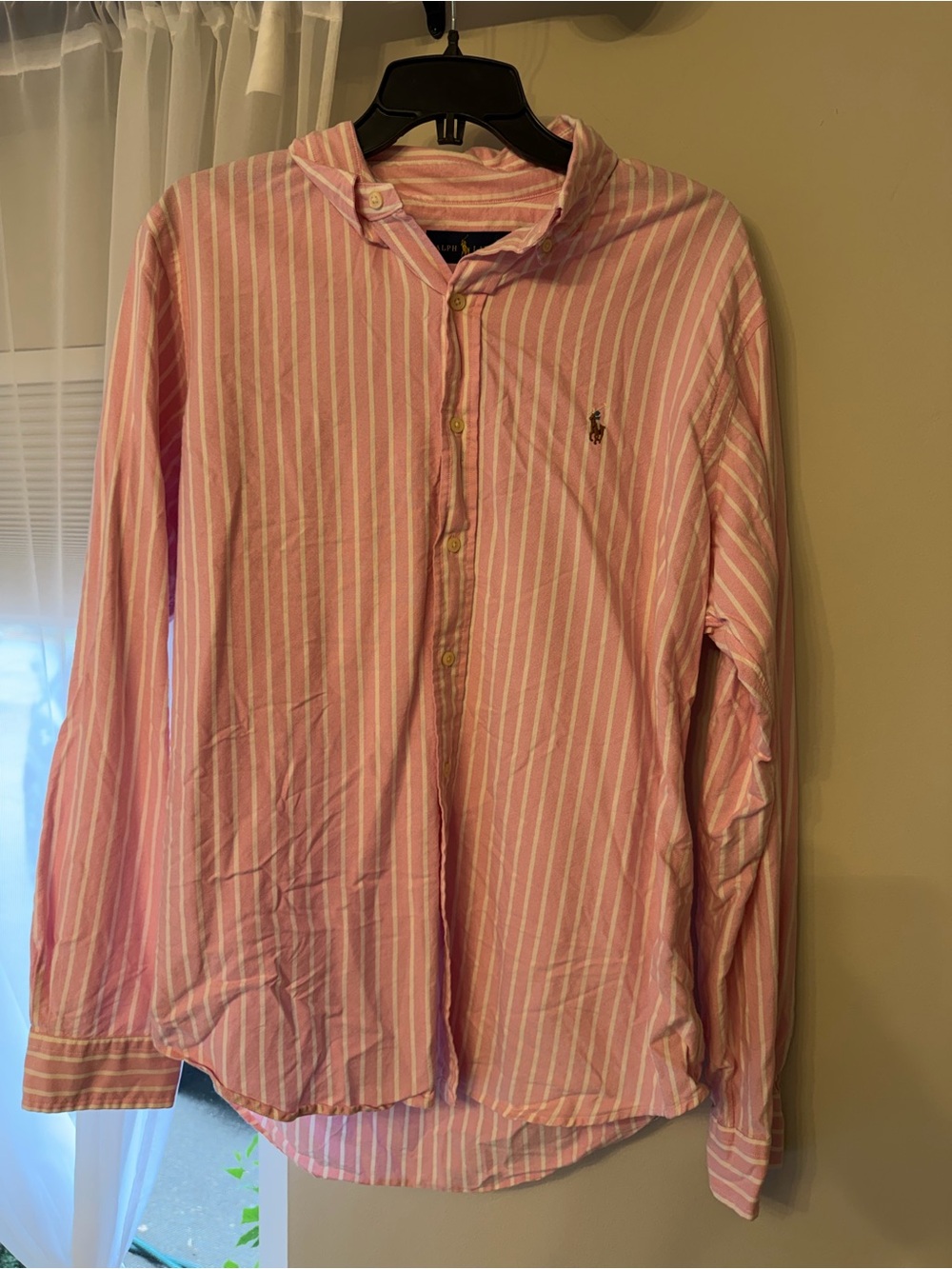 Ralph Lauren Pink & White Stripe Button-Up Shirt